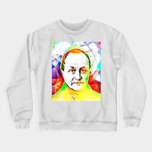 Auguste Comte Colourful Portrait | Auguste Comte Artwork 11 Crewneck Sweatshirt